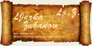 LJerka Zubanov vizit kartica